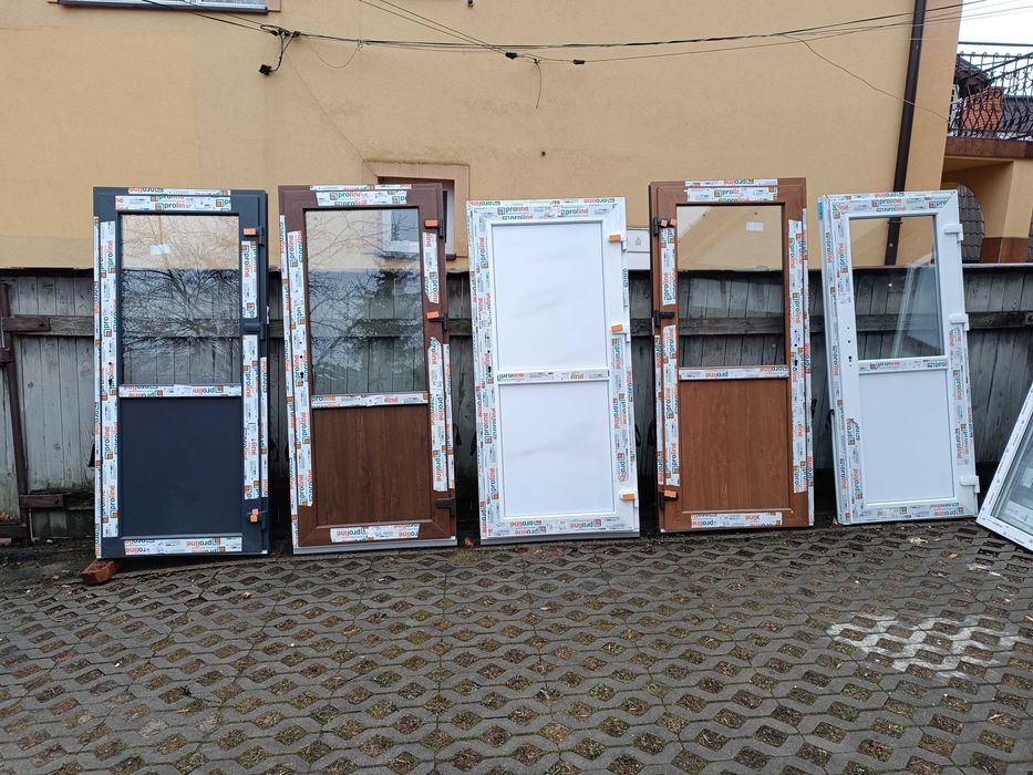 Drzwi zewnętrzne PCV Białe 100x210 cm dostępne od ręki, wysyłka