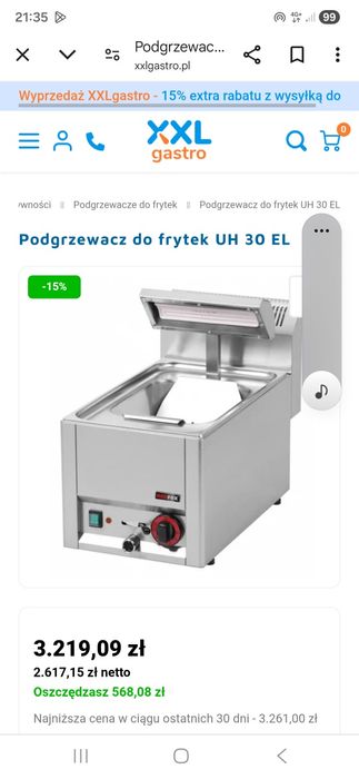 Podgrzewacz do frytek Redfox uh30el
