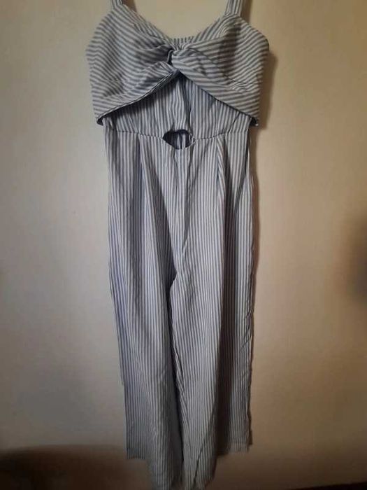 Macacão /Jumpsuit de verão azul e branco