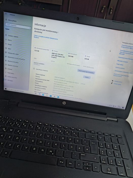 Laptop HP duży ekran 17'3 radeon