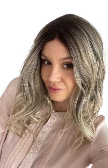 Topper  długi falowany bez grzywki jak naturalny -salon peruk