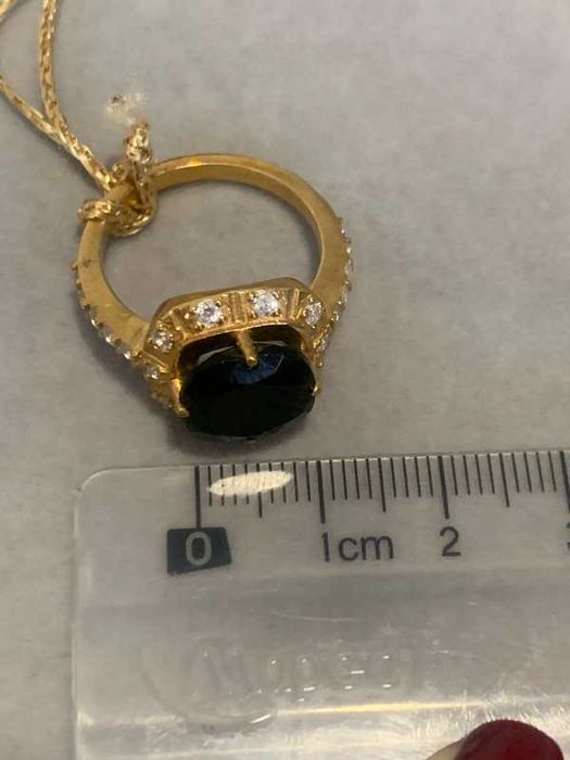 Anel Elite em prata e ouro com Onix e zirconias