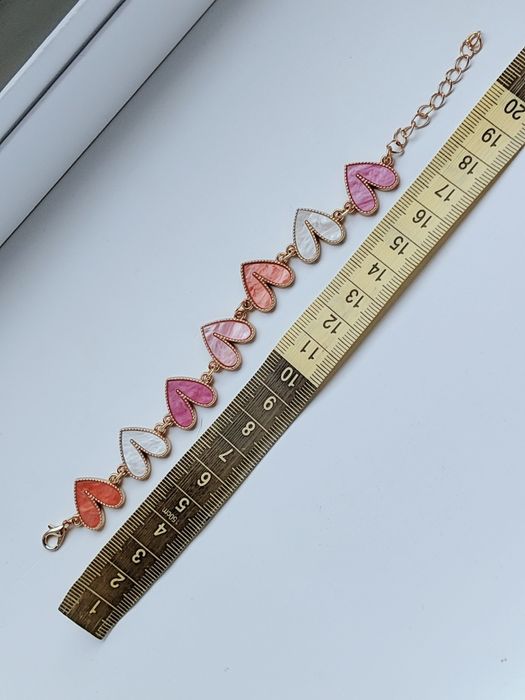 Bransoletka serca złoty kolor