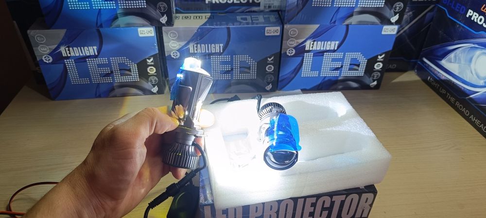 Лінзовані LED лампи H4 Bi-LED CANBUS 6500K | Ближнє + дальнє | Plug&Pl