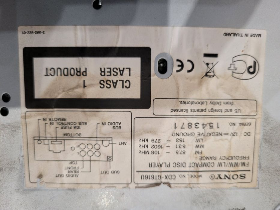 Radio Sony gt616u wysoki model