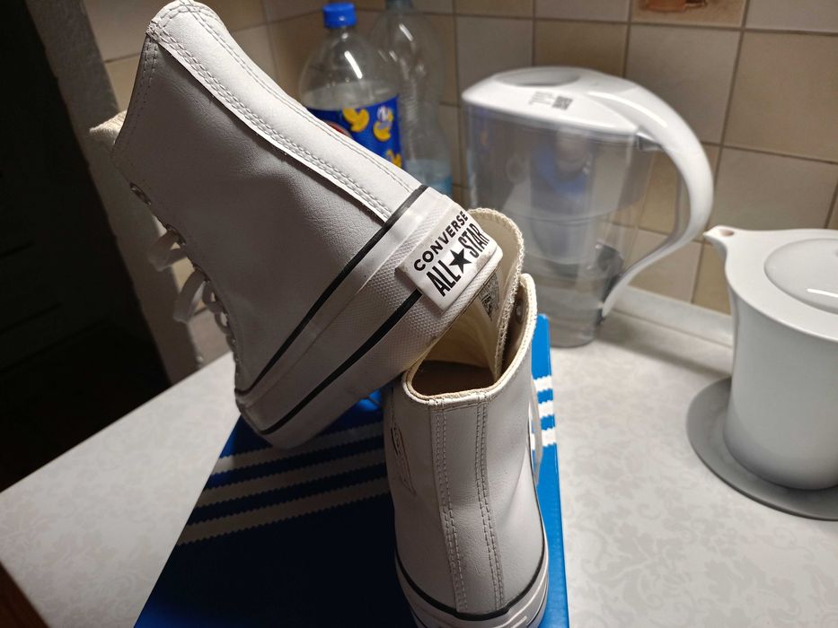 Buty Converse skóra białe wysokie damskie rozmiar 37