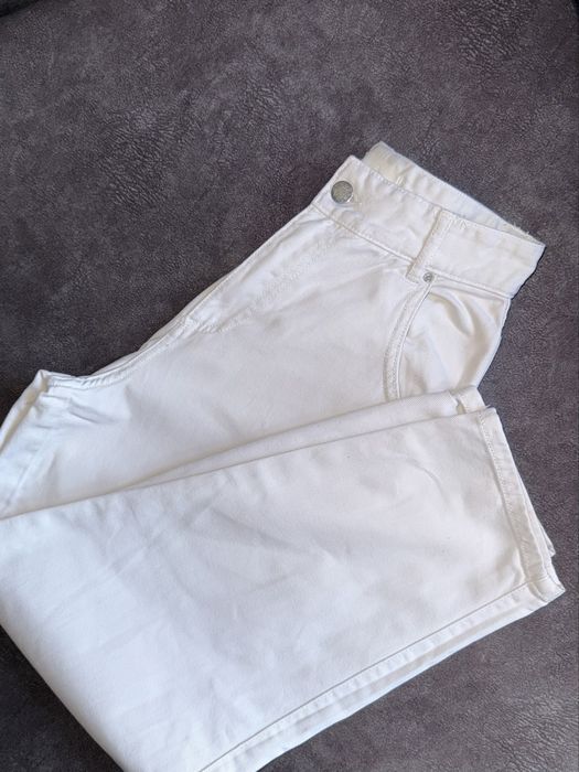 Білі широкі джинси H&M