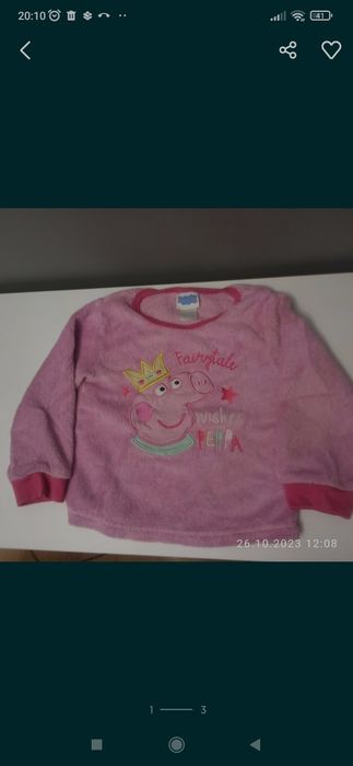 Ciepła piżamka piżama pidżama świnka Peppa 92
