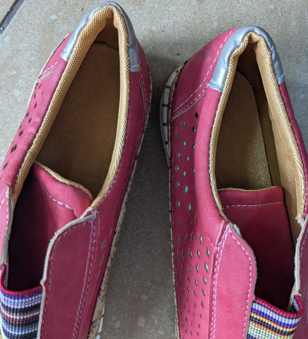 Wygodne buty ortopedyczne tenisówki espadryle czerwone rozm. 39