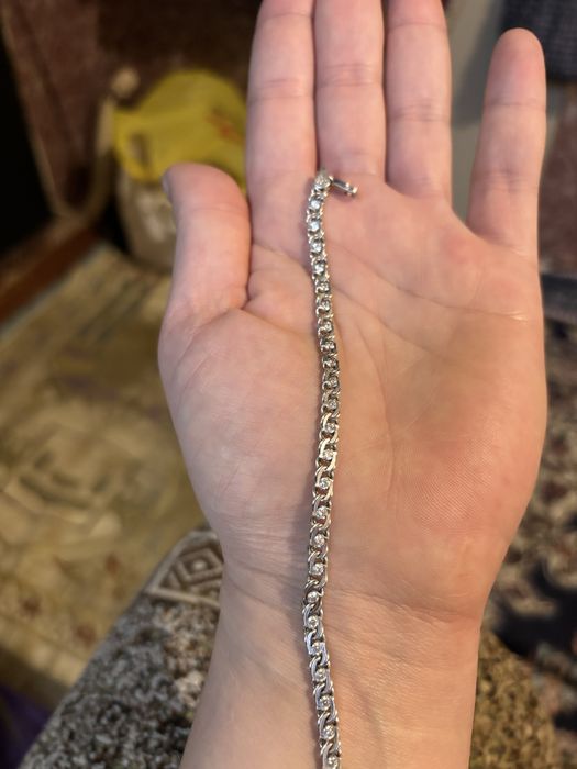 Серебрянный браслет с камушками