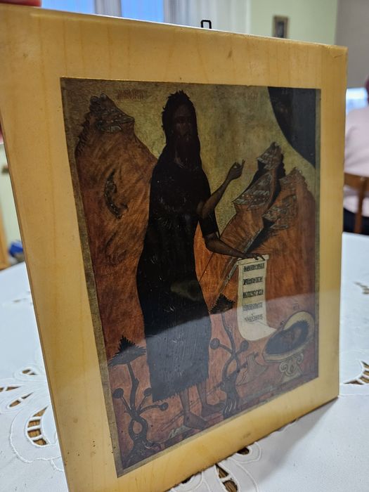 Stary obraz, ikona  Św. Jan Chrzciciel
