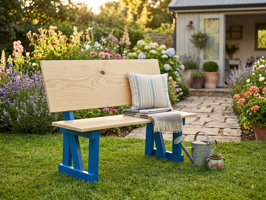 Hand  made wooden benches