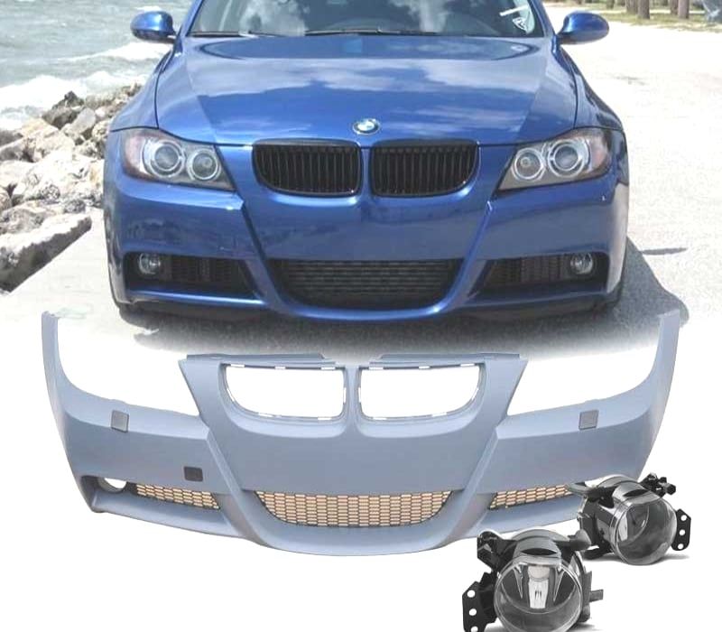 PARA-CHOQUES FRONTAL BMW E90 E91 05-08 LOOK M + FARÓIS NEVOEIRO