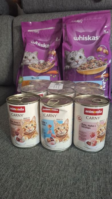 Sprzedam karme dla kota mokrą i suchą