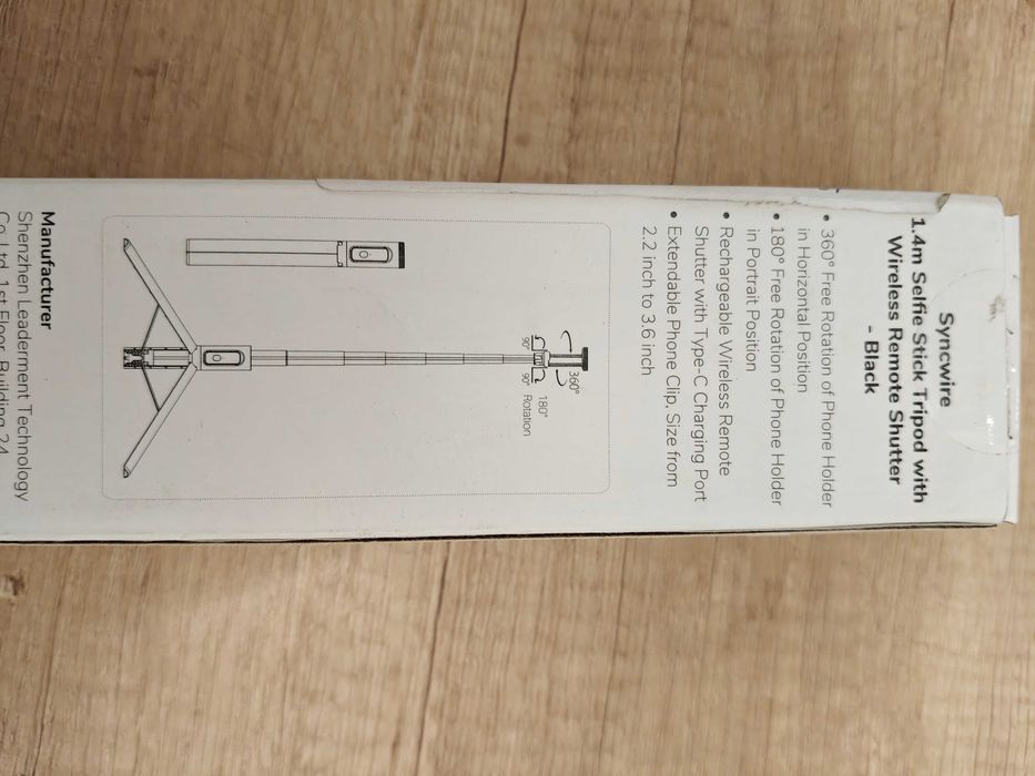 Statyw Selfie Stick SYNCWIRE Bluetooth 140cm Pilot USB-C