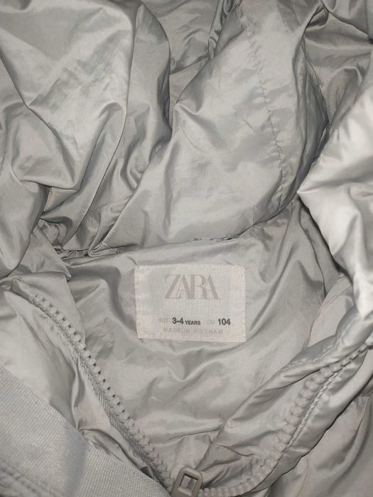 Пуховик детский бирюзовый Zara для девочки