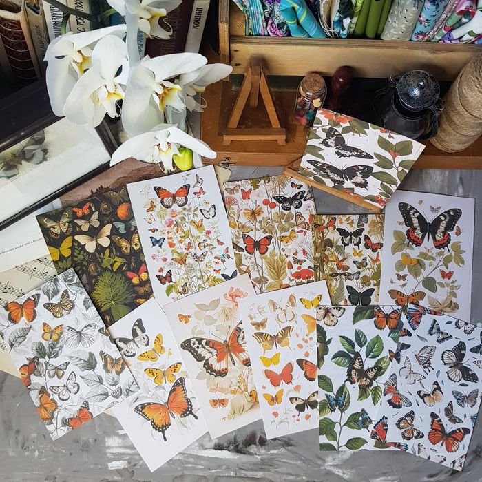 Ілюстровані набори паперу для творчості і рукоділля. Скрапбукінг