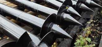 Винтовые сваи, геошуруп. Гвинтові палі, наконечники, оголовки.