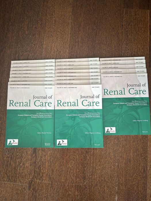 Lote 20 Revistas Científicas Enfermagem "Journal of Renal Care" (EDTNA)
