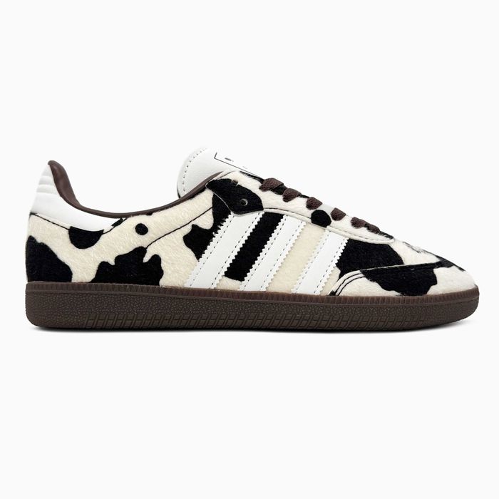 Жіночі кросівки Adidas Samba OG Cow Print Dark "Brown/White" Розміри 36-41