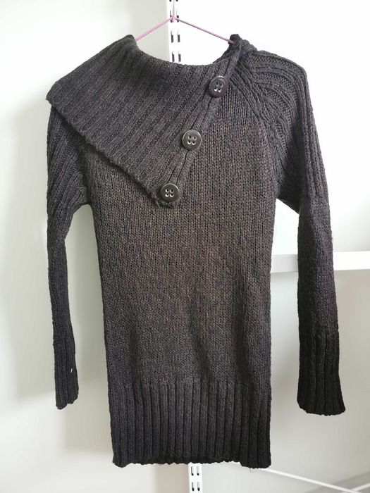 Damski Brązowy sweter, r.S