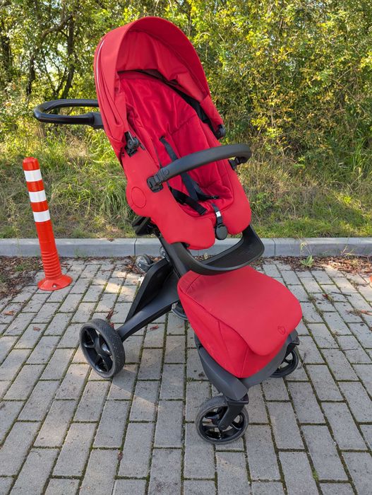Stokke Xplory X 2w1 Ruby Red | gondola + spacerówka | oryg. dodatki