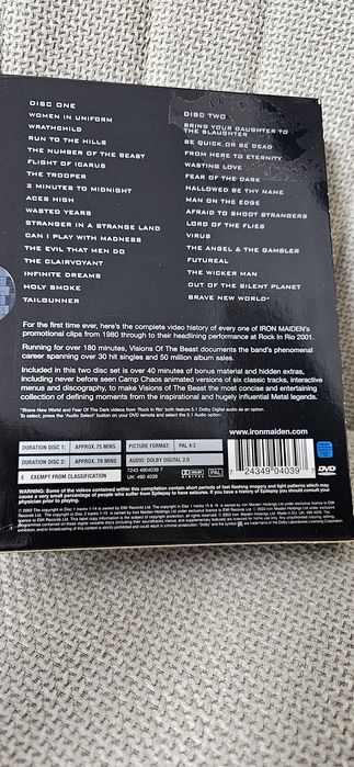 Iron Maiden  - Vision of the Beast. 2 x dvd.