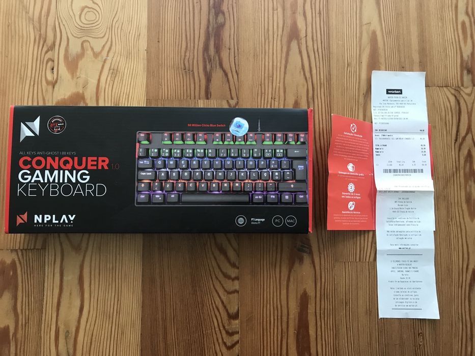 Teclado Mec nico Gaming NPLAY Conquer 1 0 P voa De Varzim Beiriz E 