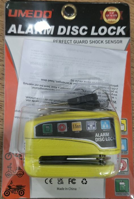 Cadeado de disco com alarme NOVO