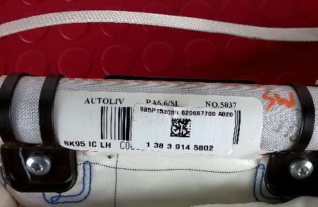 Airbag Cortina Esquerdo 985P15305R - RENAULT MEGANE III Grandtour