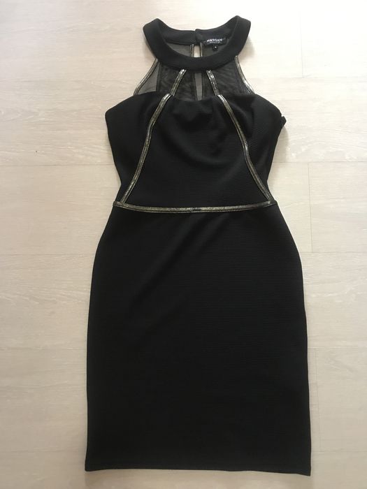 Vestido preto e bronze Morgan