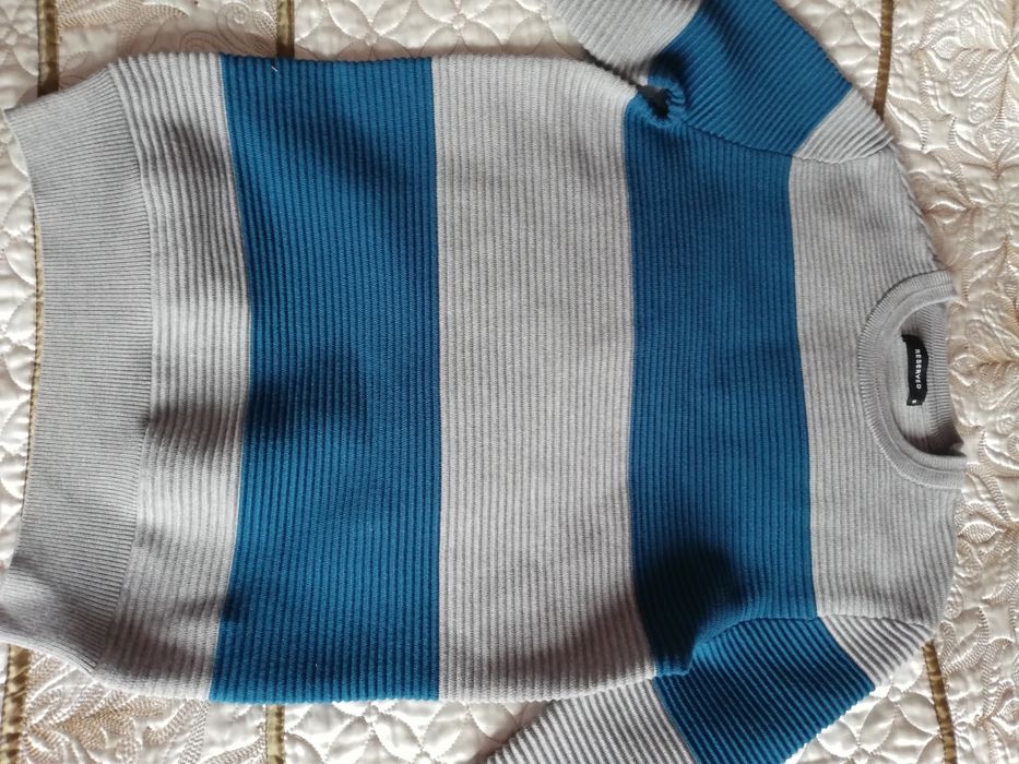 Sweter męski prążkowany
