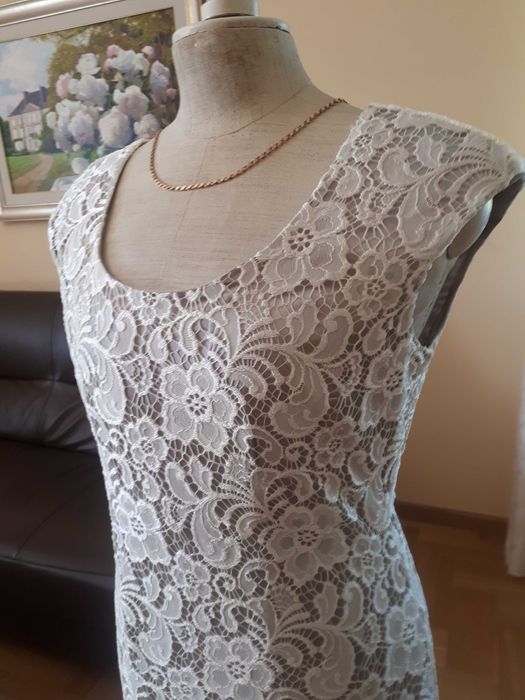 Sukienka koronkowa + bolerko, rozmiar M