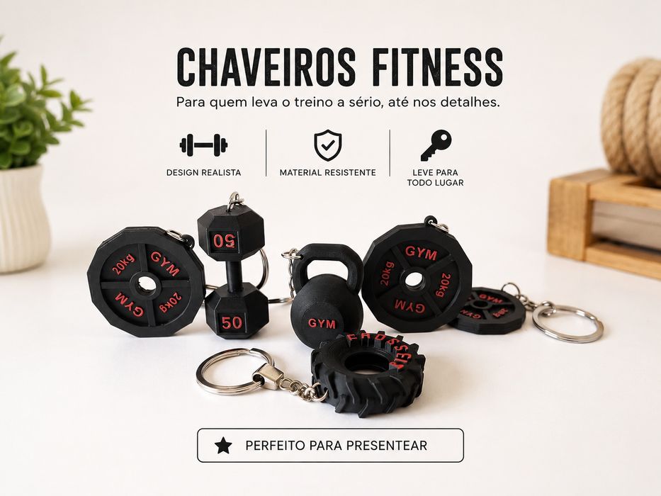 Porta chaves/Chaveiros fitness