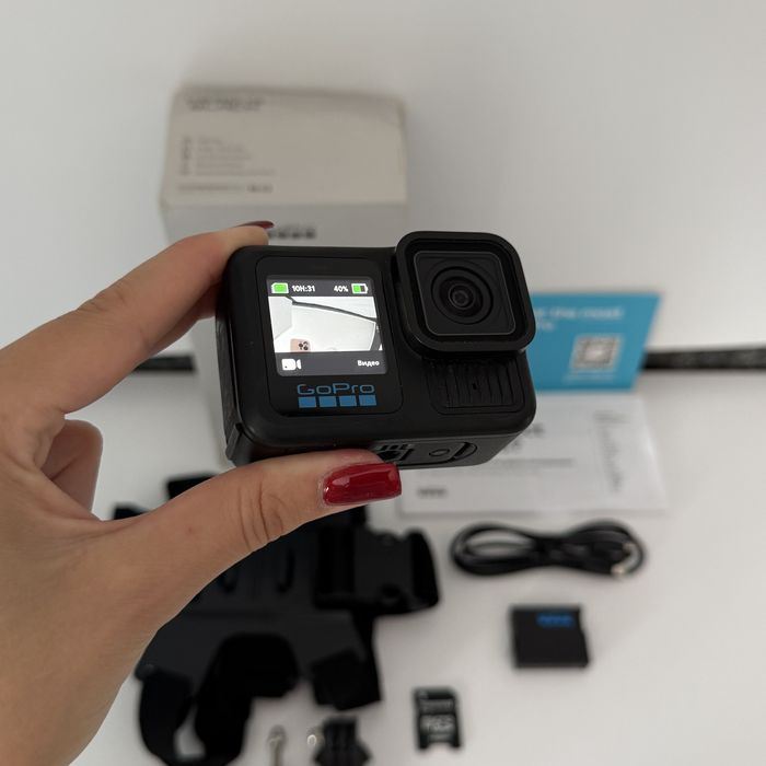 Екшн камера GoPro Hero 13 Black гоу про 2 акумулятора для хоббі спорту подорожей мотоцикла велосипеда HyperSmooth 6.0 відео 5.3K/60fps