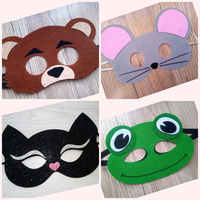 Маска їжачок зайчик вовк ведмідь мишка лелека горобець ворона Кетбой
