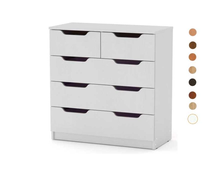 Новий комод зі складу 2+3М Білий дуб самоа венге