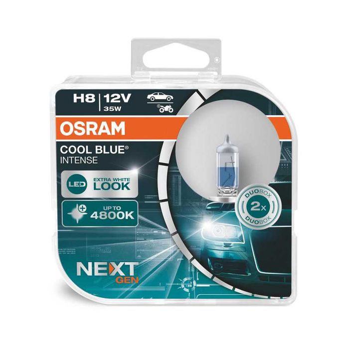 Lâmpadas Osram Cool Blue Intense Next GEN 5000K +100% H1/H4/H7/H8/H11