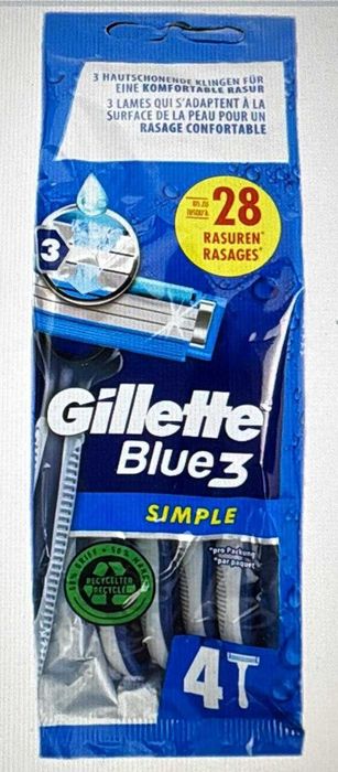 10 x  Maszynki do golenia Gillette Blue3 Simple Mega PACK