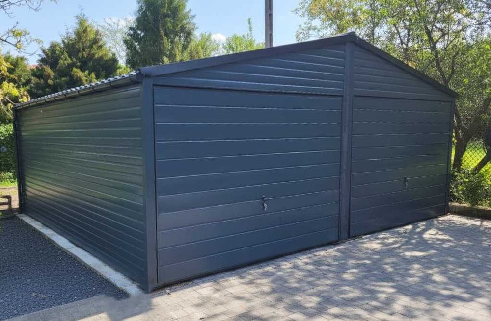 Garaż Blaszany 6m na 6m Premium Garaż blaszak Garaże blaszane 6x6 7x6 8x6 9x6 Producent !!!
