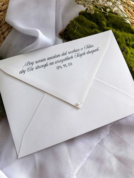 Tłoczone zaproszenia na chrzest/ komunię