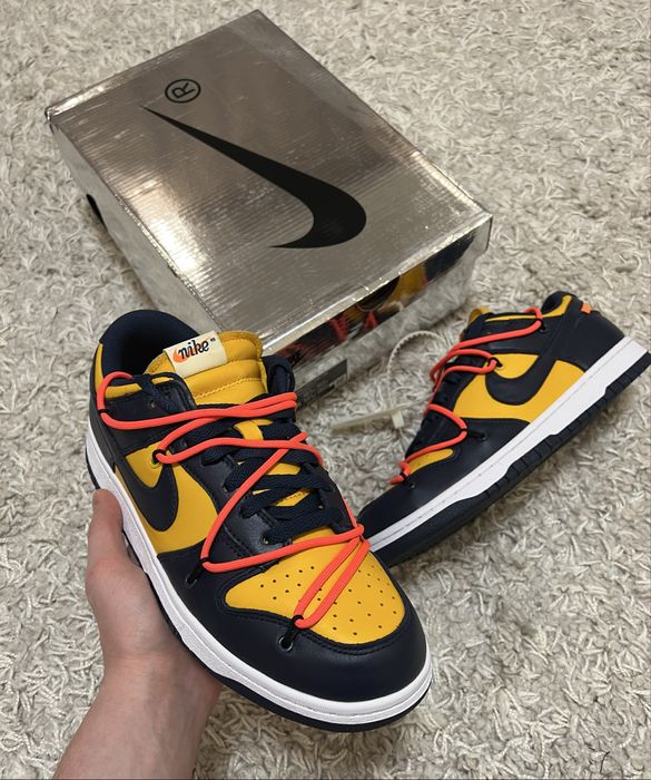 Кросівки Nike x Off-White Dunk Low University Gold - CT0856-700