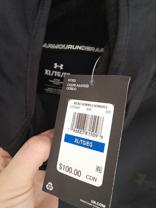 Худі, лонгслів, олімпійка, велосипедка under Armour XL