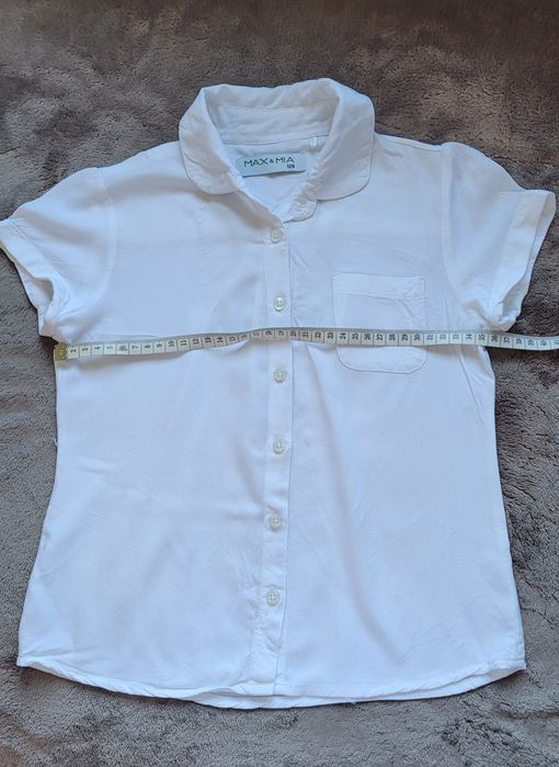 Biała bluzka dla dziewczynki r. 128