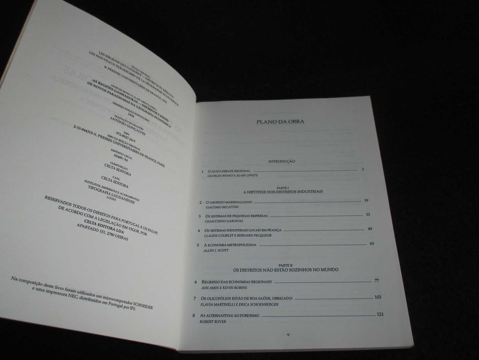 Livro As Regiões Ganhadoras Georges Benko e Alain Lipietz 1ª edição