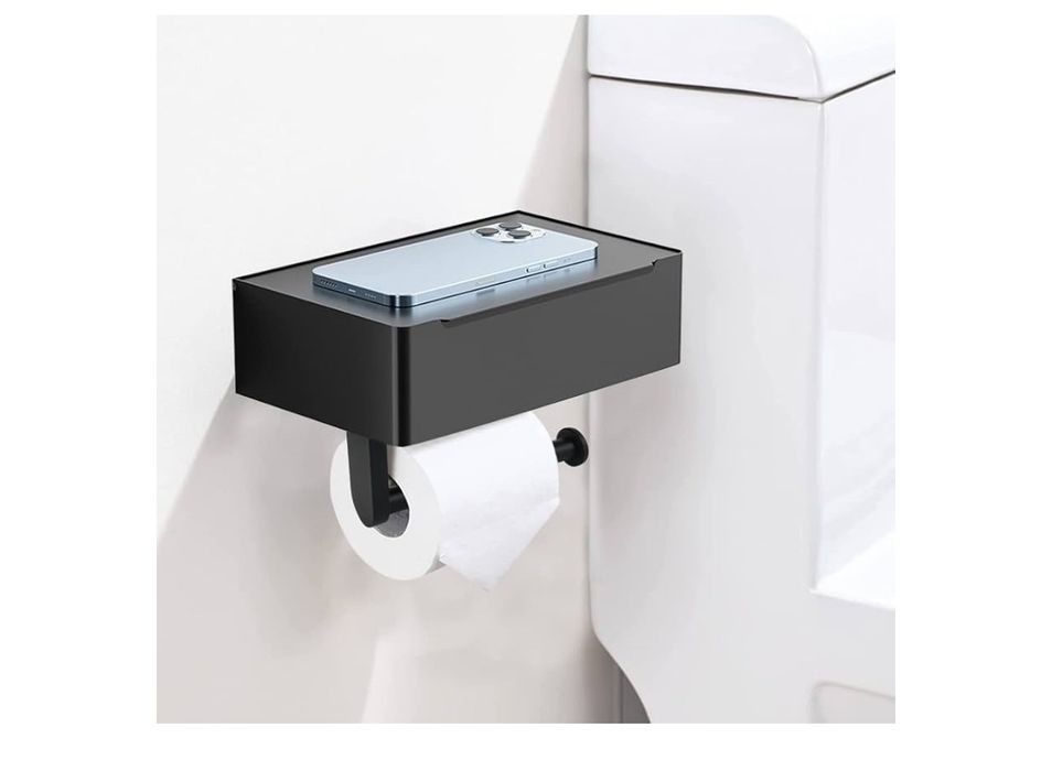 тримач для туалетного паперу з полицею.