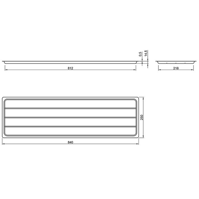 Сушарка Віяр для стаканів та чашок VIYAR Хром 85см з піддоном
