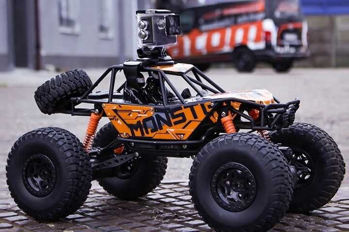 Zestaw KAMERA SPORTOWA 1080p na kask narty rowery wodoodporna FULL HD