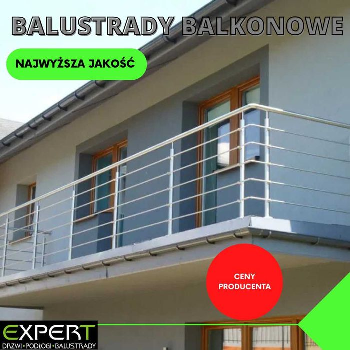 Balustrady stalowe i szklane, balkony, balkony francuskie, poręcze