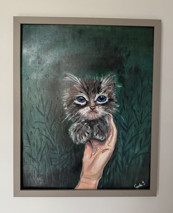 „Znalazłem Cię” Oryginalny ręcznie malowany akrylowy 50x40